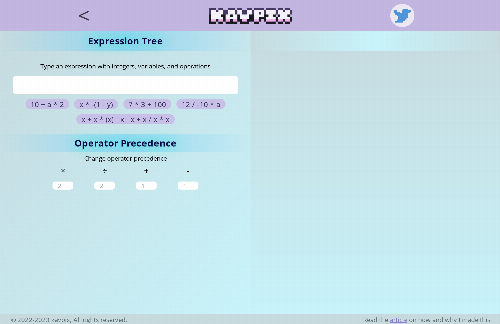 startuptile Expression calculator and tree structure visualizer-