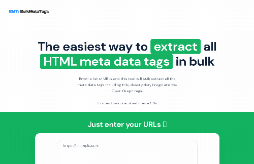 startuptile Easy way to extract OpenGraph and Meta data tags from URLs in bulk-