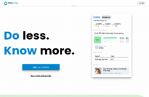 startuptile FinDrip – a free, data-driven finance email-