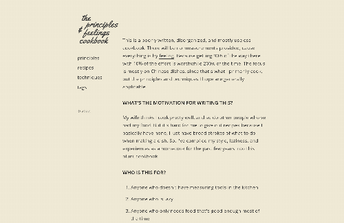 startuptile An online cookbook for cooking with feelings, not measurements-