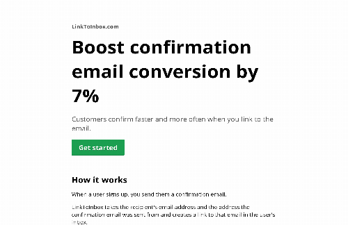 startuptile LinkToInbox.com-Boost conversion by linking directly to emails