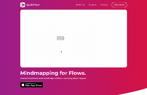 startuptile QuikFlow-Create flowcharts with a mindmapping workflow