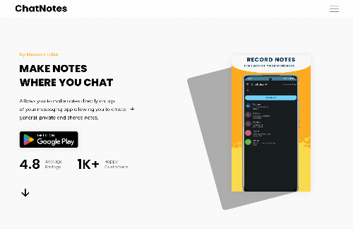 startuptile Chatnotes.xyz – Make Notes where you chat-