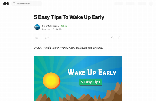 startuptile 5 Easy Tips to Wake Up Early-