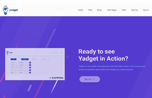 startuptile Yadget-Yadget is Yet another Data Generator tool to help testers